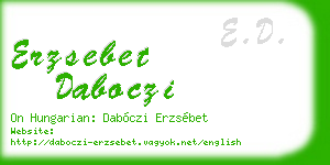 erzsebet daboczi business card