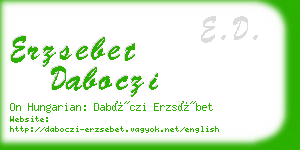 erzsebet daboczi business card